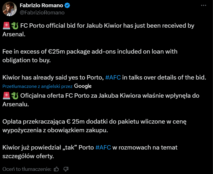 BOMBA! Romano potwierdza - Kiwior blisko zmiany klubu!